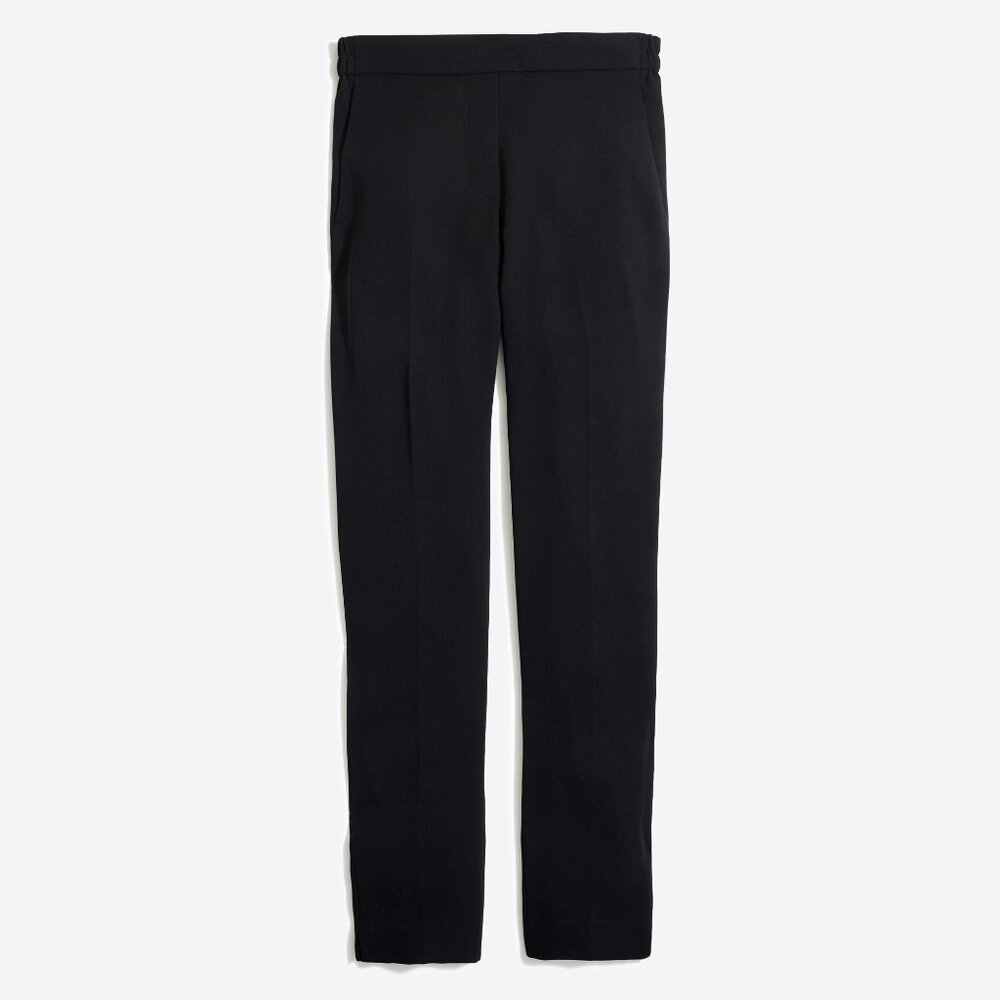 NWT J. Crew Womens Plus Size 24 24x27 Black Jamie Pant with Elastic Waist NEW